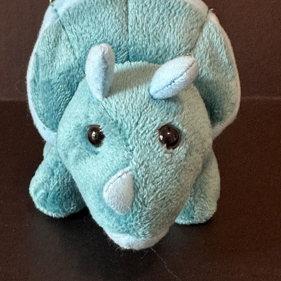 Wild Republic Pocketkins Blue Triceratops Dinosaur Stuffed Animal Plush 5" CLEAN - Picture 13 of 13